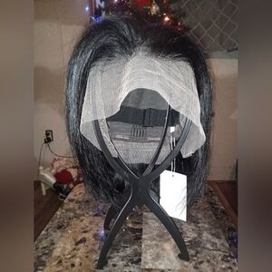 10 Inch Straight Natural Color Human Hair Lace Front Wig